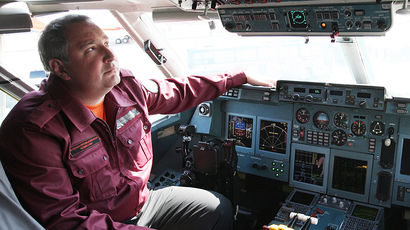 Vicepremiér Dmitrij Rogozin vyzval k opuštění cizí letadla